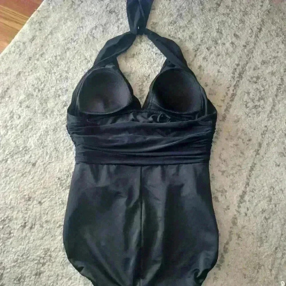 MagicSuit Womens Black Halter Padded Slimming Swimsuit L - Picture 8 of 15